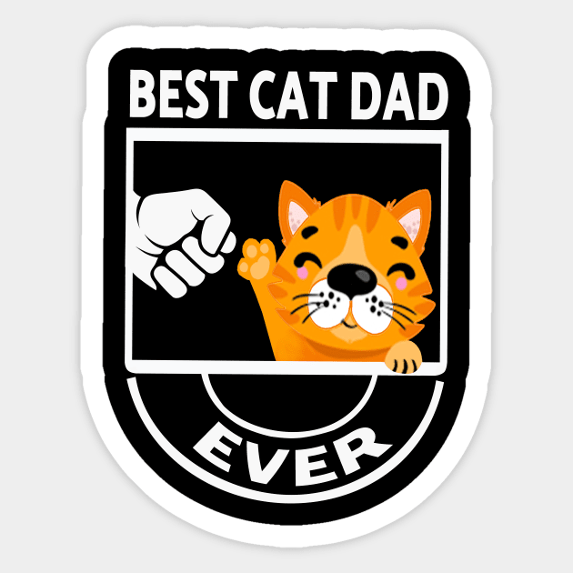 best cat dad ever Sticker by Xonmau